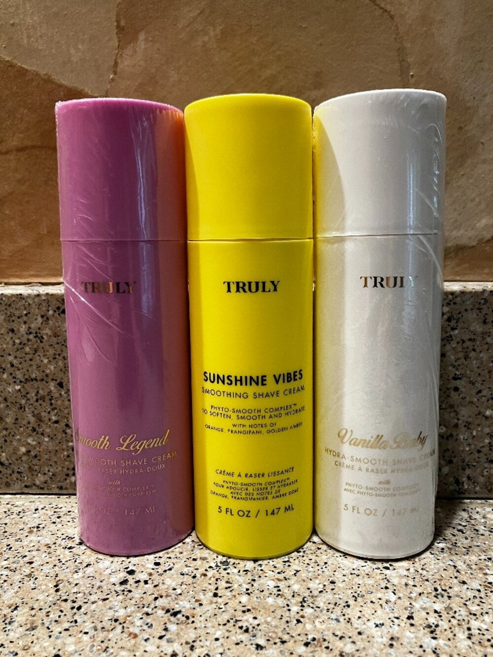 TRULY Set of Smooth Legend , Vanilla Baby , Sunshine Vibes  Shave Creams! NEW
